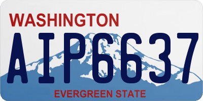 WA license plate AIP6637