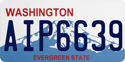 WA license plate AIP6639