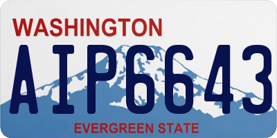 WA license plate AIP6643