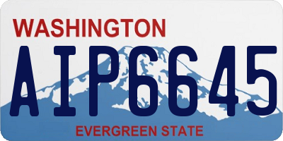 WA license plate AIP6645