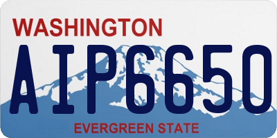 WA license plate AIP6650