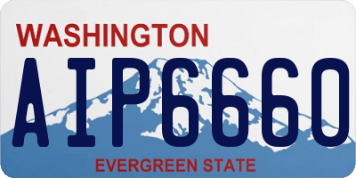 WA license plate AIP6660