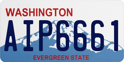 WA license plate AIP6661