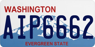 WA license plate AIP6662
