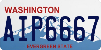 WA license plate AIP6667