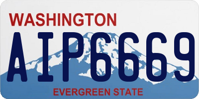 WA license plate AIP6669