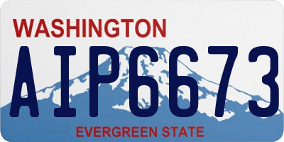 WA license plate AIP6673