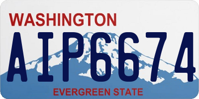 WA license plate AIP6674