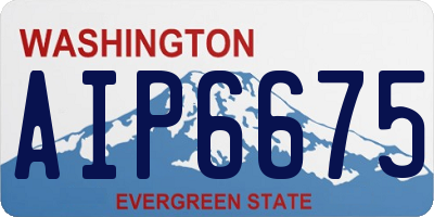 WA license plate AIP6675