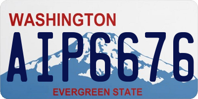 WA license plate AIP6676