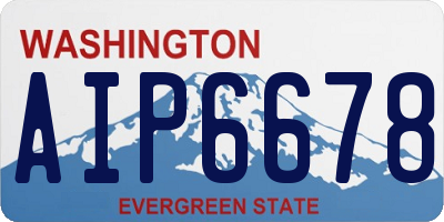 WA license plate AIP6678