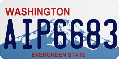 WA license plate AIP6683