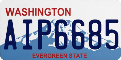 WA license plate AIP6685
