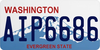 WA license plate AIP6686
