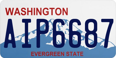WA license plate AIP6687