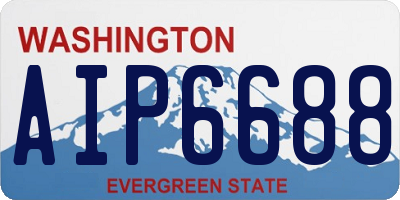 WA license plate AIP6688