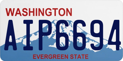 WA license plate AIP6694