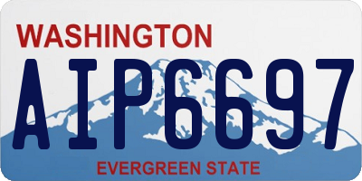 WA license plate AIP6697