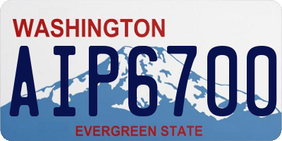 WA license plate AIP6700