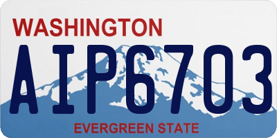 WA license plate AIP6703