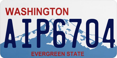 WA license plate AIP6704