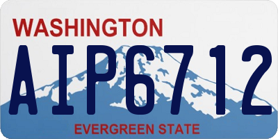 WA license plate AIP6712