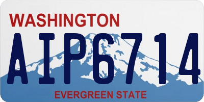 WA license plate AIP6714