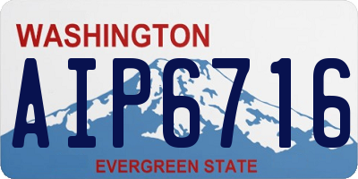 WA license plate AIP6716