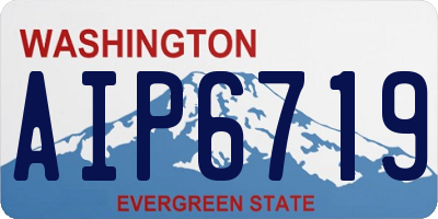 WA license plate AIP6719