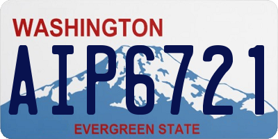 WA license plate AIP6721