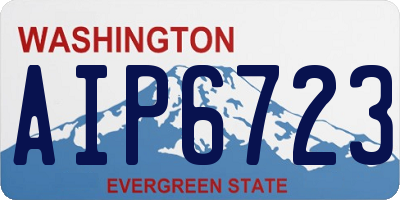 WA license plate AIP6723