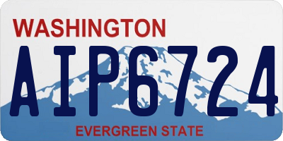 WA license plate AIP6724