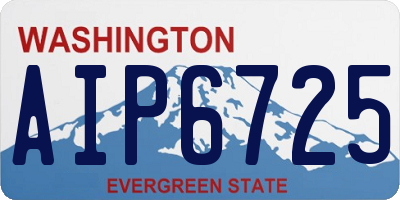 WA license plate AIP6725