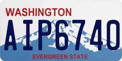 WA license plate AIP6740