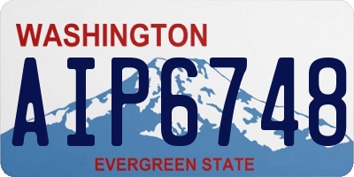 WA license plate AIP6748
