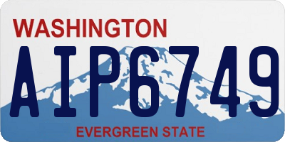 WA license plate AIP6749