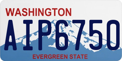 WA license plate AIP6750