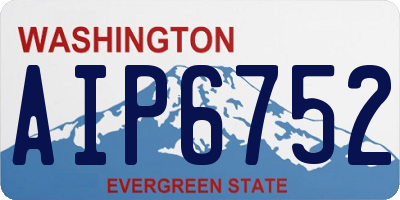 WA license plate AIP6752