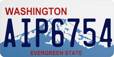 WA license plate AIP6754