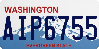 WA license plate AIP6755