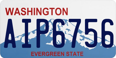 WA license plate AIP6756