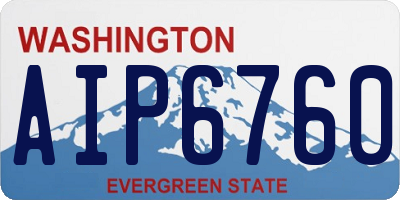 WA license plate AIP6760