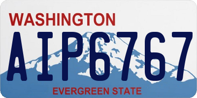 WA license plate AIP6767