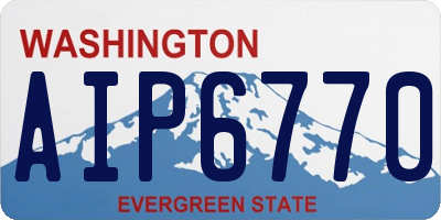 WA license plate AIP6770