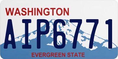 WA license plate AIP6771