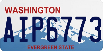 WA license plate AIP6773