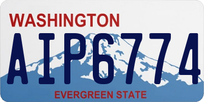 WA license plate AIP6774