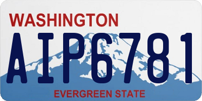WA license plate AIP6781