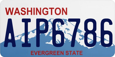 WA license plate AIP6786