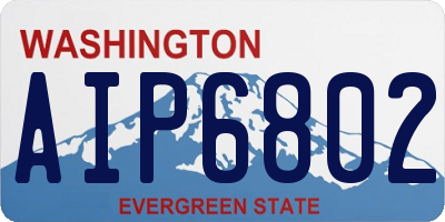 WA license plate AIP6802
